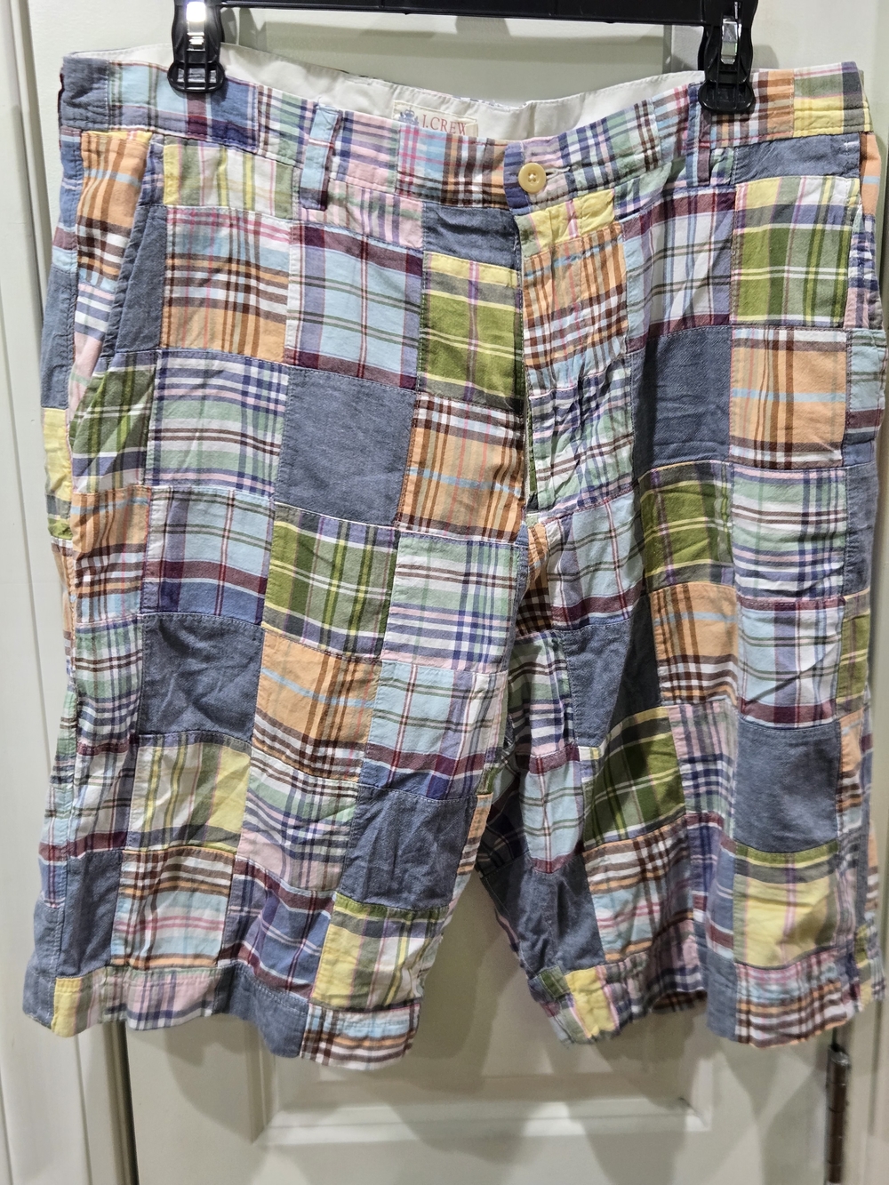 J Crew Multicolor Patchwork Plaid Men’s Shorts